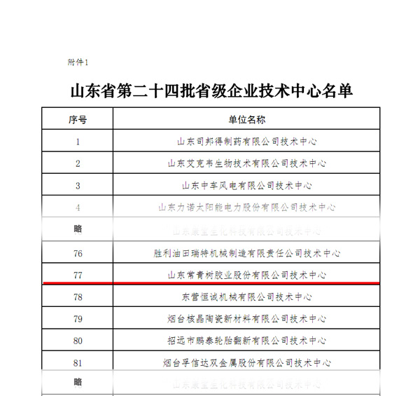 熱烈祝賀我司技術(shù)中心入選“山東省第二十四批省級企業(yè)技術(shù)中心”